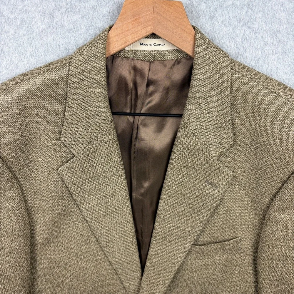 Ralph Ralph Lauren Blazer Mens 40R Brown Basketweave Silk Wool Sport Coat Vtg
